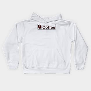 Powered by coffee Kids Hoodie